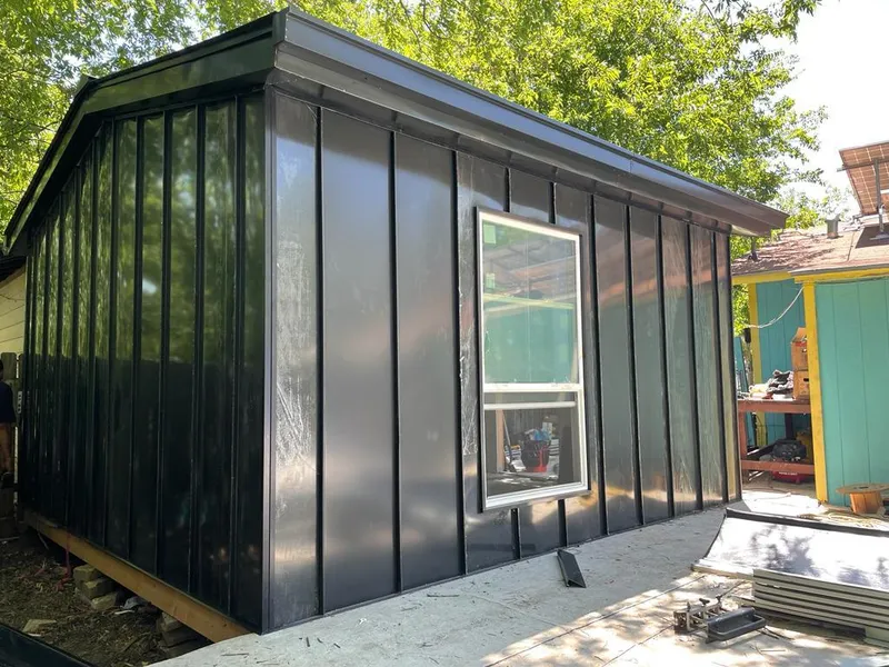 Black standing seam metal wall panels for Metal Roof Installation in Beverly Hills